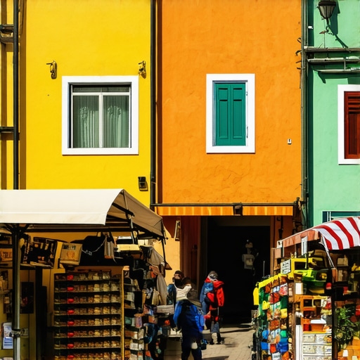 Autentična scena sa balkanskog tržišta Balkan street market with local vendors and traditional architecture