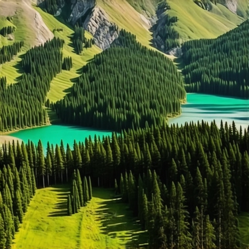 Prelepa prirodna scena Balkana sa planinama, jezerima i šumama